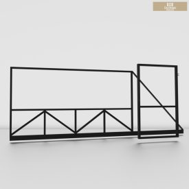 40x40 Úszókapu váz szett + kiskapu