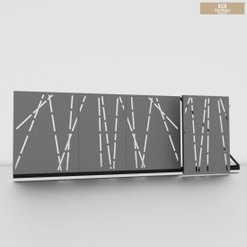   Lézervágott úszókapu 3,5m + lézervágott kiskapu 1,2m nád