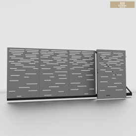   Lézervágott úszókapu 3m + lézervágott kiskapu 1,2m csíkos