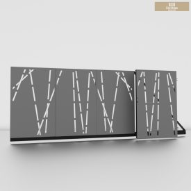   Lézervágott úszókapu 3m + lézervágott kiskapu 1,2m nád