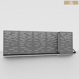   Lézervágott úszókapu 4m + lézervágott kiskapu 1,2m csíkos