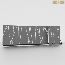   Lézervágott úszókapu 4m + lézervágott kiskapu 1,2m nád