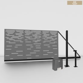   Lézervágott Úszókapu váz 3m + Ditec Ion 6 szett  csíkos