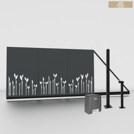 Lézervágott Úszókapu váz 3m + Ditec Ion 6 szett  leveles