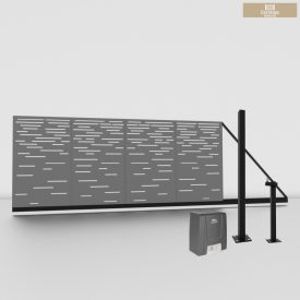   Lézervágott Úszókapu váz 4m + Ditec Ion 6 szett  csíkos