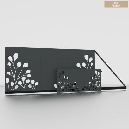 Lézervágott úszókapu 3,5m + lézervágott kerítésbetét  bogyós 