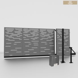   Lézervágott Úszókapu váz 3m + kiskapu + Ditec Ion 6 szett  csíkos